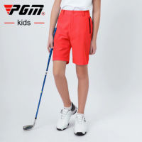 [11GOLF] กางเกงกอล์ฟขาสั้น เด็ก PGM รหัส KUZ105 สีขาว/ สีแดง/ สีกรม