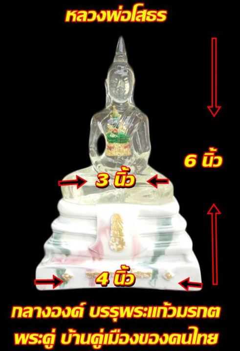 หลวงพ่อโสธร-องค์เนื้อเป็นเรซินสีองค์ประจำวัน-กลางองค์-บรรุพระแก้วมรกต-พระคู่บ้าน-ผ่านพิธีแล้ว-พร้อมกล่องบรรจุ