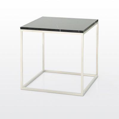 modernform โต๊ะข้าง รุ่น CARENA สแตนเลส หินอ่อน BLACK MARQUINA S60*60*H60