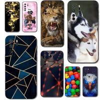 For Huawei P40 Lite 5G Nova 7 SE 5G 7SE Case Back Cover For Huawei P40Lite 5G Phone Case Soft Silicon black tpu case Cat Tiger