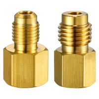 R134A Car Conditioner Adapter Quick Coupling ACME Female 1/4 SAE Male High Quality Brass Car Fuel Injector