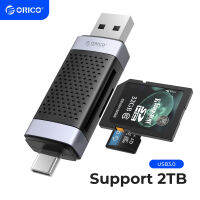 ORICO Type C เครื่องอ่านการ์ด USB3.0หน่วยความจำเครื่องอ่านสมาร์ทการ์ดแบบพกพาไปยัง SDXC, SDHC, MMC การ์ดหน่วยความจำอะแดปเตอร์พีซีอุปกรณ์แล็ปท็อป