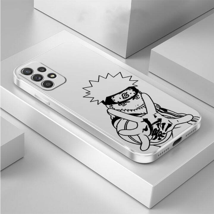 shine-electron-kakashi-naruto-เคสมือถือชุบโลหะสำหรับ-samsung-คาคาคาคาชิ-นารูโตะ-a51-a52-a50-a72-a71-a32-a33-a30-a73-a53โลหะรู้สึกซิลิโคนสีเงิน