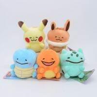 ตุ๊กตาพิกะจูเซนิกาเมะน่ารัก Bulbasaur 5ชิ้น/ล็อต10ซม. ตุ๊กตายัดนุ่นโปเกมอนคุณภาพสูงของเล่นกำมะหยี่ของขวัญ