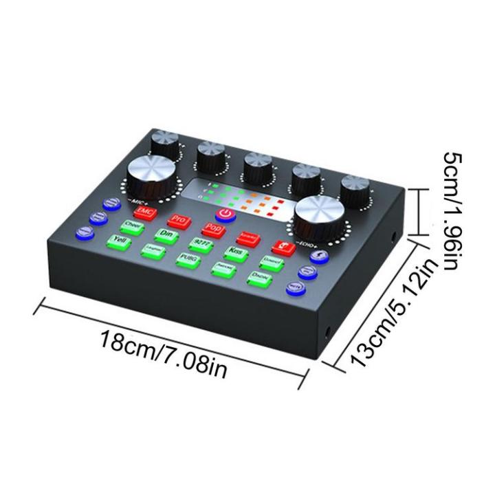 live-sound-card-v8-streaming-mixer-sound-card-7-modes-live-streaming-live-karaoke-sound-card-mixer-audio-mixer-for-recording-pc-fashion