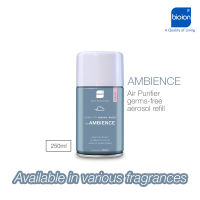 AMBIENCE สเปรย์ปรับอากาศรีฟิล, สูตรแอนตี้แบคทีเรีย ดับกลิ่น, กลิ่นหอมที่มีเอกลักษณ์, 250ml, ฉีดพ่นได้ 3,000 ครั้ง