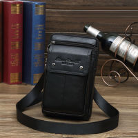 Men Genuine Leather Bag Purse Waist Belt Pack Hook Cross Body 7 Business Cell Phone Case Small Shoulder Fanny Messenger Bags