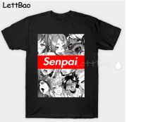 Senpai Ahegao Tshirt Anime Men T Shirt Loose Print T Shirt Men Tshirt Cool Tshirt T Shirt Male 100% Cotton Gildan
