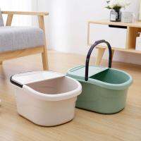 New Hot Plastic Bucket with Handle Foot Bath Bucket Bathroom Foot Wash Basin Laundry Buckets Portable Water Container Large