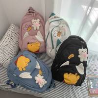 YT Winnie the Pooh Backpack for Women Student Large Capacity Breathable Printing Fashion Personality Multipurpose Bags TY