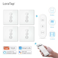 Tuya Smart Life Curtain Switch ผ้าม่านม้วนเครื่องยนต์ Roller Shutter RF &amp; WiFi เชื่อมต่อ Home Alexa Echo Motor LoraTap ~