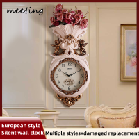 [ประชุม] นาฬิกานาฬิกาตกแต่งสไตล์ยุโรปควอตซ์เงียบนาฬิกาผนังนาฬิกาห้องนั่งเล่นหรูหรามีสไตล์ (33X70ซม.)