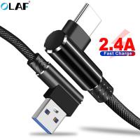 OLAF USB Type C Cable 90 Degree Fast Charging Data USB C Cable For Samsung S10 S9 S8 Xiaomi mi8 mi9 Huawei P20 P30 USB-C Charger Wall Chargers