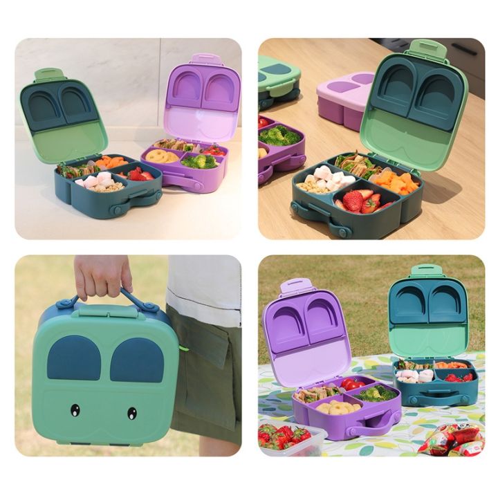 bunny-compartment-lunch-box-fresh-keeping-bento-box-thermal-insulation-plastic-plate-portable-childrens-lunch-box