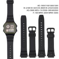 ۩ สายนาฬิกาซิลิโคนอ่อนนุ่มสำหรับ Casio AQ-S810W W-735H SGW-300 นูน 18 มม. สำหรับผู้ชายสายรัดข้อมือกันน้ำเปลี่ยนสร้อยข้อมือ