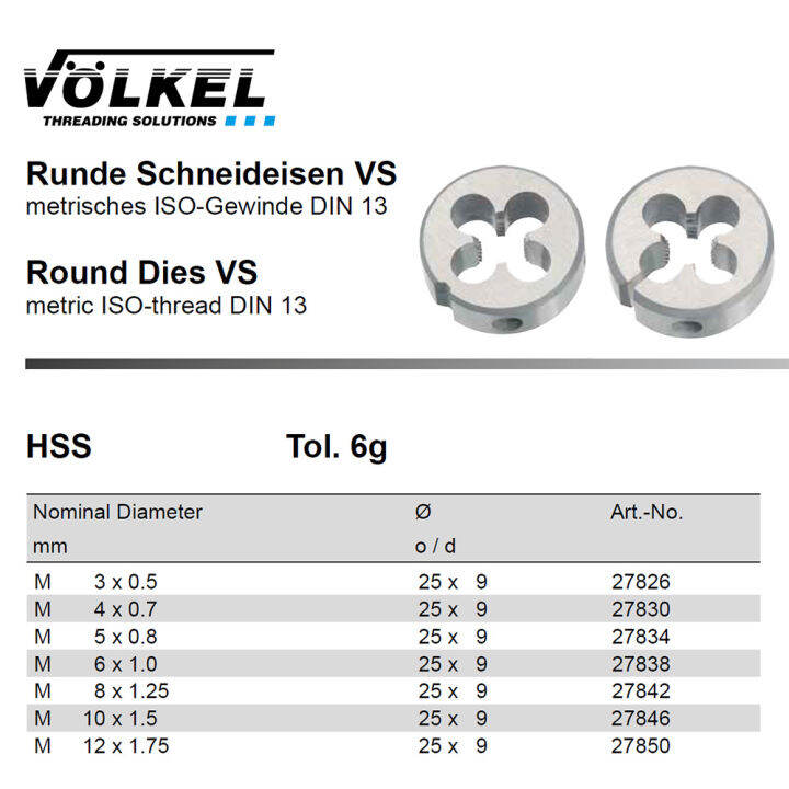 volkel-ไดต๊าป-ต๊าปกลม-ขนาด-m12x1-75-วง-1-นิ้ว-แท้จากเยอรมัน-ต๊าปเกลียวมือ-ดอกต๊าป-ต๊าปเกลียวนอก