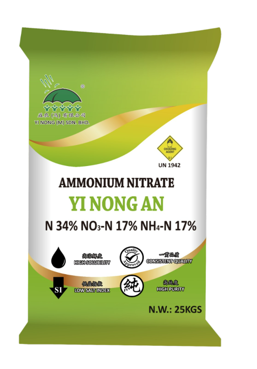 Baja Ammonium Nitrate N34 No3 N 17 Nh4 N 17 Yi Nong An 25kg 👍 💯 Lazada