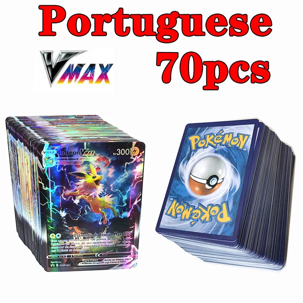 Thẻ Pokemon Bồ Đào Nha Mới 2022 Thẻ Vmax Pokemon Sáng Bóng Thẻ Trò ...