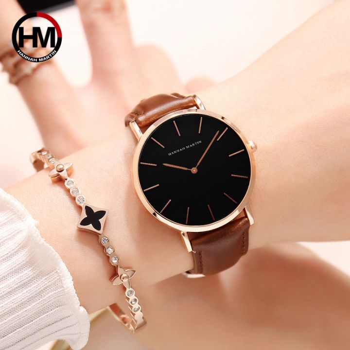 a-decent035-hannahcasual-sportswatch-womenleather-wristblack-ladies-watchesrelogio-feminino