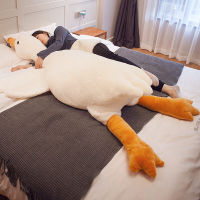 Tiktok Same Style Big White Geese Leg-Clip Bed Doll Decompression Plush Toy Sleeping Pillow Girl Super Soft Doll