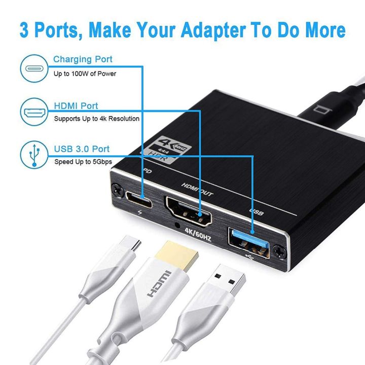 3-in-1-thunderbolt-3-type-c-to-usb-c-usb-3-0-hub-multiport-adapter-hdmi-2-0-4k-60hz-usb-100w-pd-charging-port-for-macbook-pro