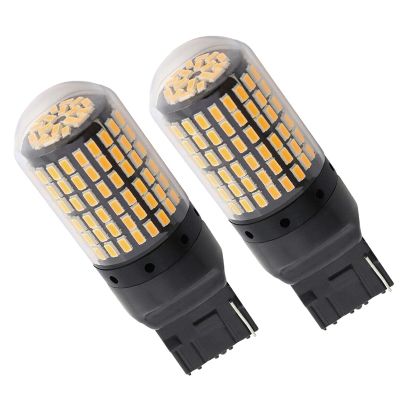 20x 7440 Canbus Super Bright Error Free LED Bulb T20 W21W 144 SMD Amber for Reverse Tail Turn Signal Light