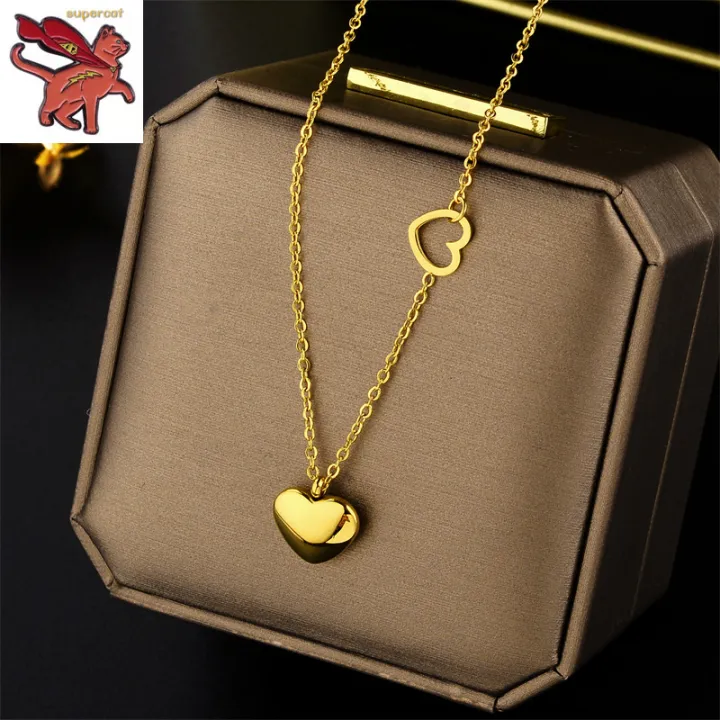 Heart Choker Necklace For Women Gold Color Chain Love Two-Layer Chain  Necklace Pendant On Neck Bohemian Necklace Jewelry Dior Choker Aliexpress |  Multi Color Pendant Fashion Personality Female Heart Shaped Collarbone  Necklace |