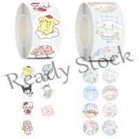 【hot sale】 ❣ B41 5/500Pcs/Roll Sanrio Gift Sealing Stickers Cute Cinnamoroll Cartoon Design Diary Scrapbooking Stickers Festival Birthday Party Gift Decorations Labels