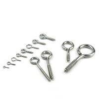 12 Kinds of  Eye Screw Bolt Hook 304 Stainless Steel Screw Eye DIY Rope Accessories Wood Screws Jewellery Accessories Nails Screws Fasteners