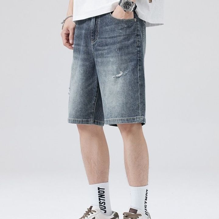 ready-new-store-opening-seasonal-clearance-sale-price-summer-mens-denim-shorts-mid-leg-pants-all-match-for-outerwear