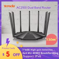 Tenda Wifi Router AC2100 Wireless Repeater Gigabit Router Dual-Band 7 * 6Dbi เสาอากาศรับสัญญาณสูง Vpn เครือข่าย PK Xiaomi WIFI Router