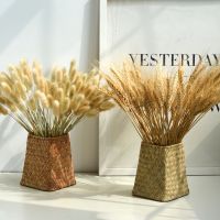 Hand-woven Vases Contracted Creative Flower Basket Seaweed woven flower basket Plant Dried Flower Vase Nordic Vase Home Decor