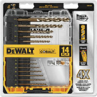 DEWALT Cobalt Drill Bit Set with Pilot Point, 14-Piece (DWA1240)