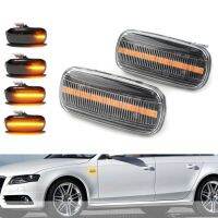 เครื่องหมายไฟ Led ด้านข้างแบบไดนามิกรถไฟกันชนเปิดสำหรับ Audi A3 A4 B7 A6 A8 Tt C5 C7 S3 S4 S6 Rs4 Rs6