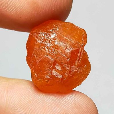 พลอย ก้อน โกเมน สีส้ม สเปสซาไทท์ การ์เน็ต ดิบ ธรรมชาติ แท้ ( Unheated Natural Spessartite Garnet ) หนัก 29.9 กะรัต