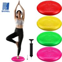 ☸❍™ 33cm Yoga Gym Inflatable Stability Wobble Balance Massage Pad Mat Disc Cushion Yoga Stability Balance Disc Cushion Yoga Ball