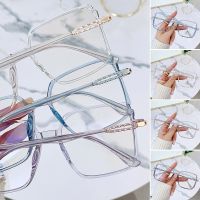 Fashion Portable Eye Protection Office Anti Blue Light Glasses Oversized Eyeglasses Ultra Light Frame Computer Goggles