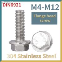 A2-70 304 Stainless Steel Hexagon Head with Serrated Flange Cap Screw Hex Washer Head Bolt DIN6921 M4 M5 M6 M8 M10 M12