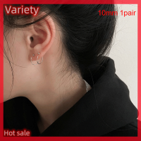 Variety ✨Hot Sale✨ ต่างหูทรงเกลียวสำหรับเจาะกระดูกอ่อนของผู้หญิงเครื่องประดับแฟชั่นอัลลอย1คู่