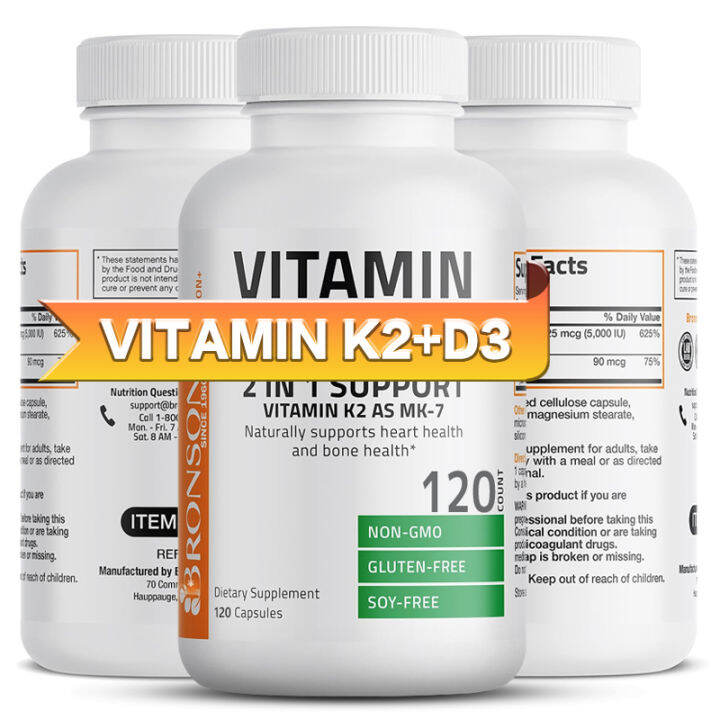 Vitamin K2 (MK7) & D3 Supplement Supports Bone & Heart Health 120