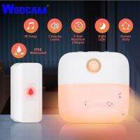 Wsdcam Wireless Doorbell 38 Songs Luminous Sensor LED Night Light Waterproof Home Door Ring Bell 250m Remote Battery Not Include