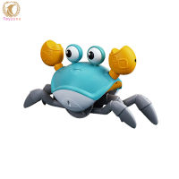 【Ready Stock】Electric Crawling Escape Crab Toys Automatic Induction Obstacle Avoidance Crab Musical Educational Toys For Kids Gifts