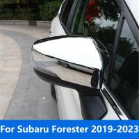 สำหรับ Subaru Forester SK 2019 2020 2021 2022โครเมี่ยม2023มุมมองด้านหลังฝาครอบป้องกันกระจกข้างประตูตัดอุปกรณ์เสริมตกแต่งรถหมวกครอปกระจกรถ