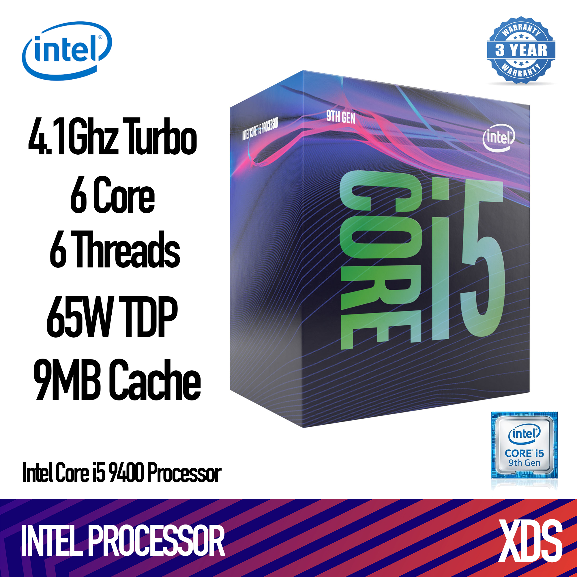 9M Cache, bis zu 4,10 GHz Intel Core i5-9400 Prozessor 