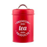 Red Wrought Iron Tea Tin Jar Candy Sugar Box Can Coffee Container Case Storage Tank Househould Kitchen Utensils DropShipping