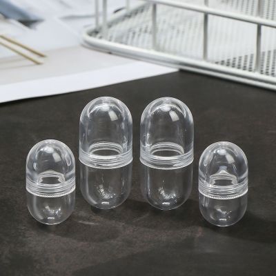 5Pcs 3ml/6ml Mini Empty Capsule Shell Hollow Clear Pill Case Plastic Bottle Tablet Medicine Splitters Holder Box