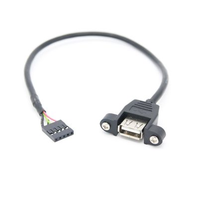【ยืดหยุ่น】โฮสต์คอมพิวเตอร์ทองแดงบริสุทธิ์สร้างขึ้นในสาย USB Single DuPont 2.54 Pitch 5P ถึง USB พอร์ตหญิง AF เมนบอร์ดสายเคเบิลข้อมูล USB