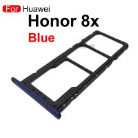 ซิมการ์ด8x สำหรับ Huawei Honor 8X ถาดใส่ซิมสูงสุดที่ยึดสล็อต MicroSD นาโนซ่อมแซมชิ้นส่วนอะไหล่ LKT37123อะไหล่