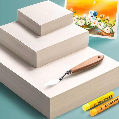 50pcsA4 Oil Painting Stick Special Paper Set 200g Art Graffiti Practice Blank Picture Scroll Multi-specification School Supplies