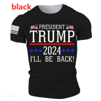 New！T-shirt 2023！dengan lengan pendek dengan pola bendera AS 2024 Donald Trump, cocok untuk pria. High quality products （Freeprinting of names）